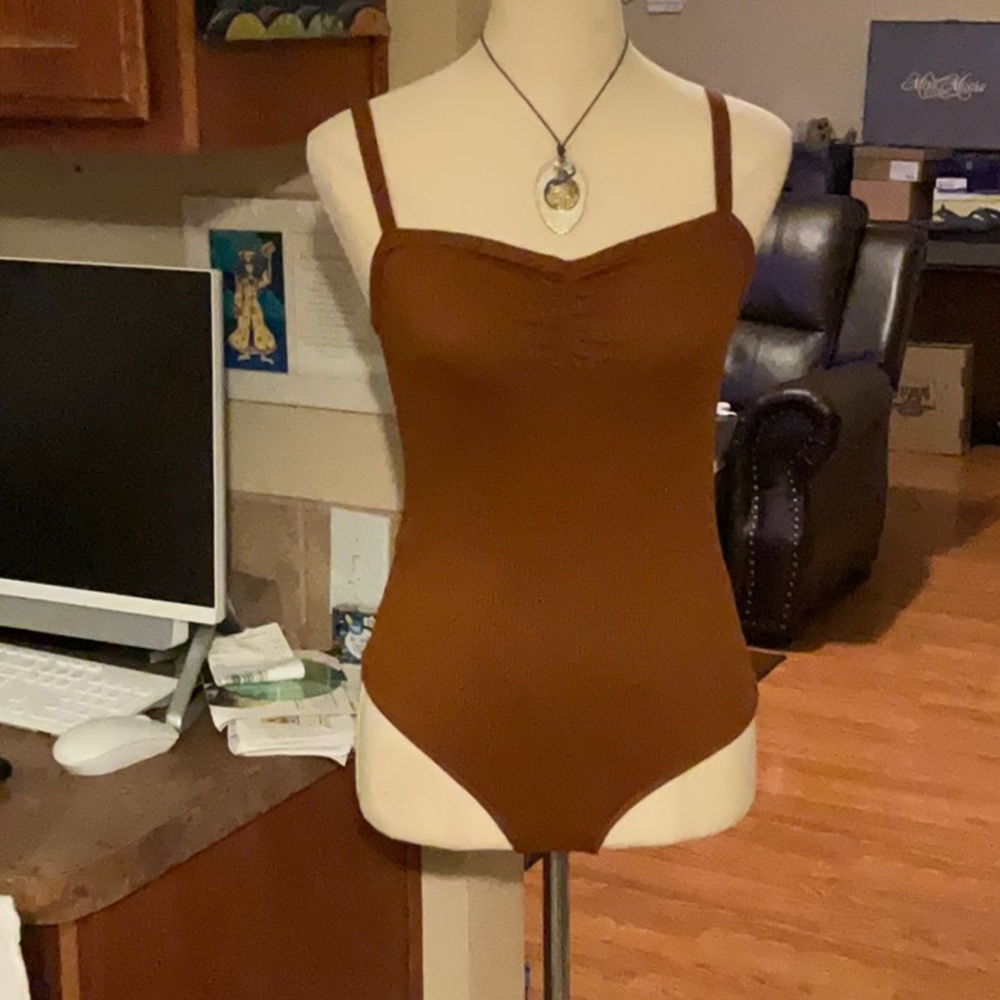 21 SAINTS Brown Body Suit Size M, NWT